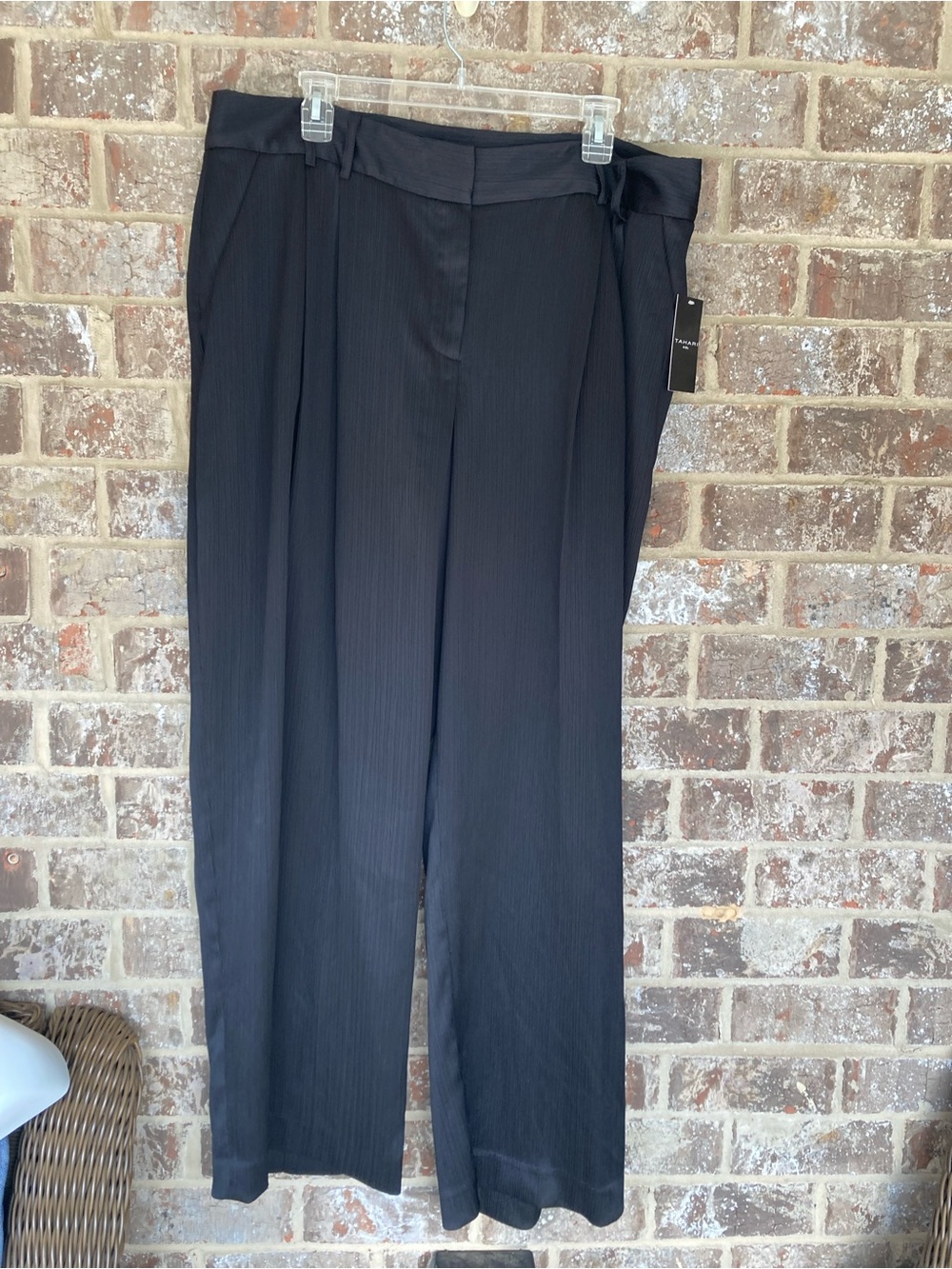 NWT Tahari ASL Wide Leg Dress Pants Crinkle Size 18